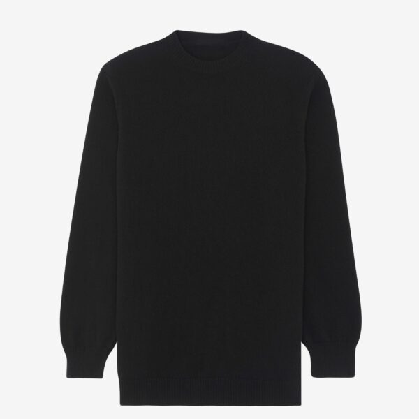 The Frankie Shop Maxime Knit Sweater Dress - Black - Oversized Minimalist Dresses in Black - Shop at Coveti