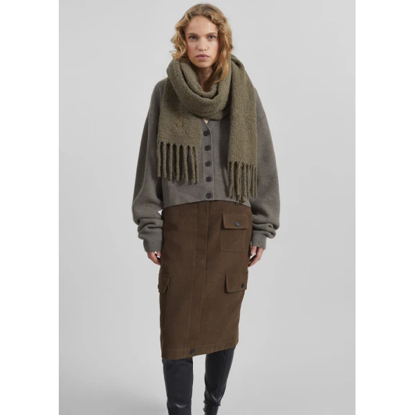 The Frankie Shop Mayenne Cargo Skirt – Brown, view 7