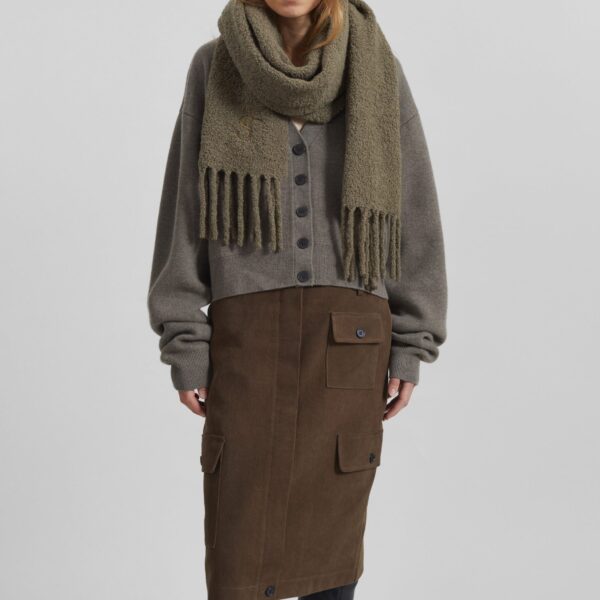 The Frankie Shop Mayenne Cargo Skirt - Brown - Oversized Minimalist Skirts in Brown - Shop at Coveti