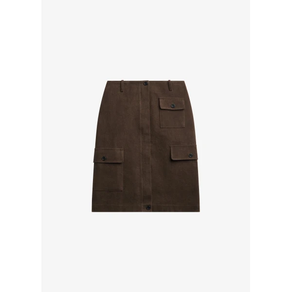 The Frankie Shop Mayenne Cargo Skirt – Brown, view 9