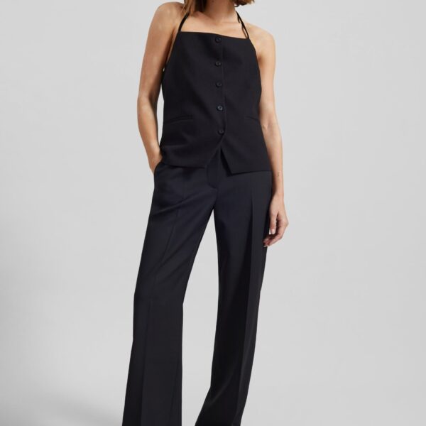 The Frankie Shop Melwin Halter Vest - Black - Oversized Minimalist Jackets in Black - Shop at Coveti