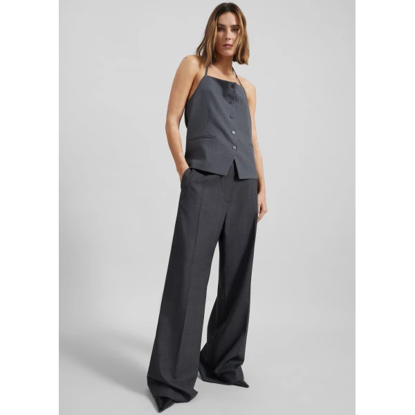 The Frankie Shop Melwin Halter Vest – Grey, view 5