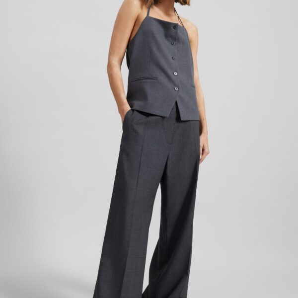 The Frankie Shop Melwin Halter Vest - Grey - Oversized Minimalist Jackets in Grey - Shop at Coveti