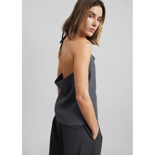 The Frankie Shop Melwin Halter Vest – Grey, view 6
