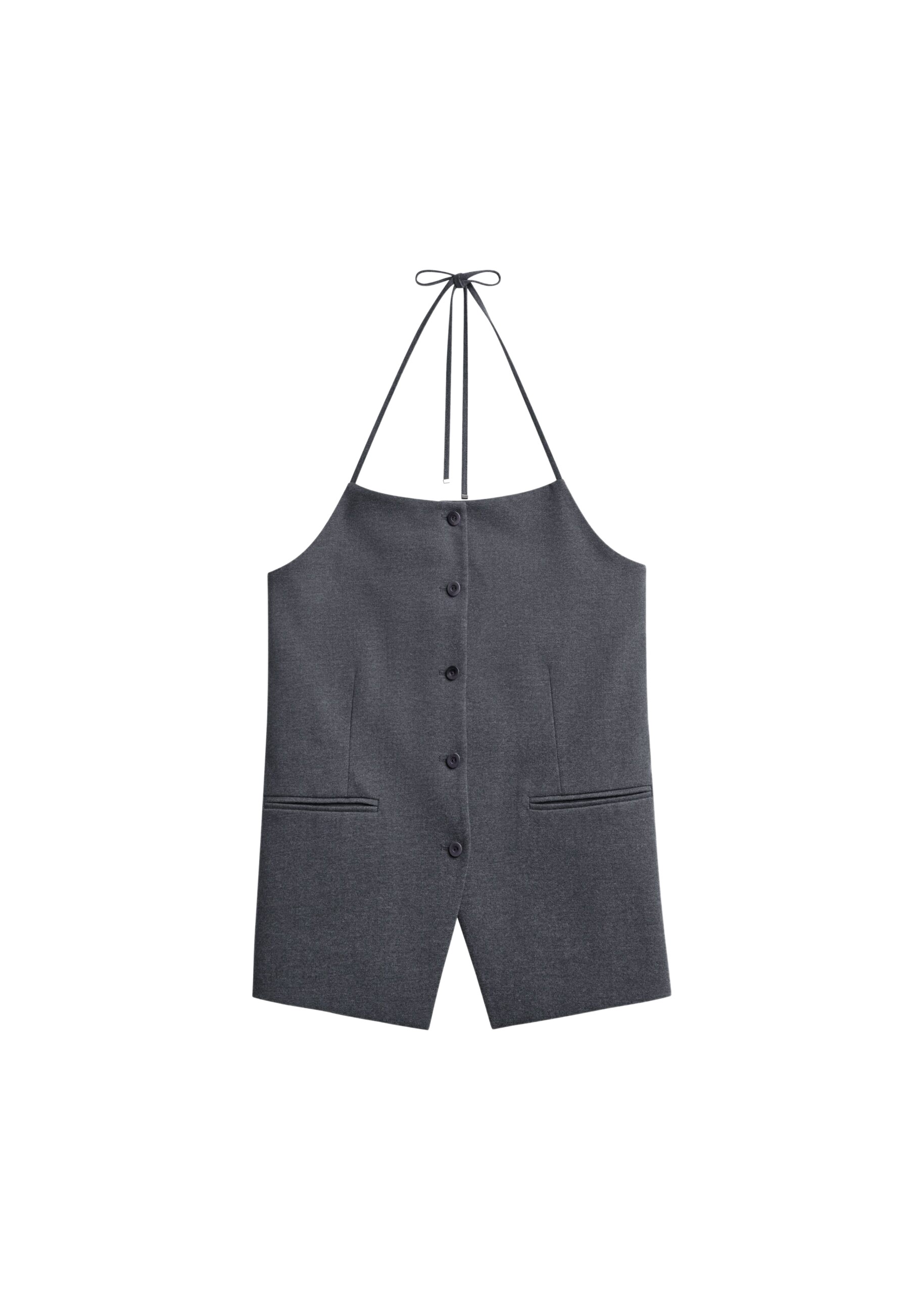 The Frankie Shop Melwin Halter Vest – Grey