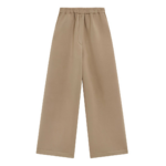 The Frankie Shop Mirca Neoprene Elastic Pants - Camel - Oversized Minimalist Pants in Brown - Shop at Coveti