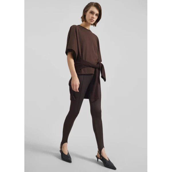 The Frankie Shop Modave Dolman Sleeve Tee – Brown Top, view 3