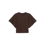 The Frankie Shop Modave Dolman Sleeve Tee - Brown - Oversized Minimalist Tops in Brown - Shop at Coveti