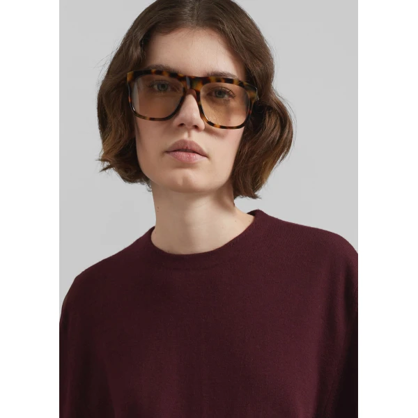 The Frankie Shop Morang Merino Wool Sweater – Burgundy, view 4