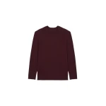 The Frankie Shop Morang Merino Wool Sweater - Burgundy - Oversized Minimalist Knitwear in Red - Shop at Coveti