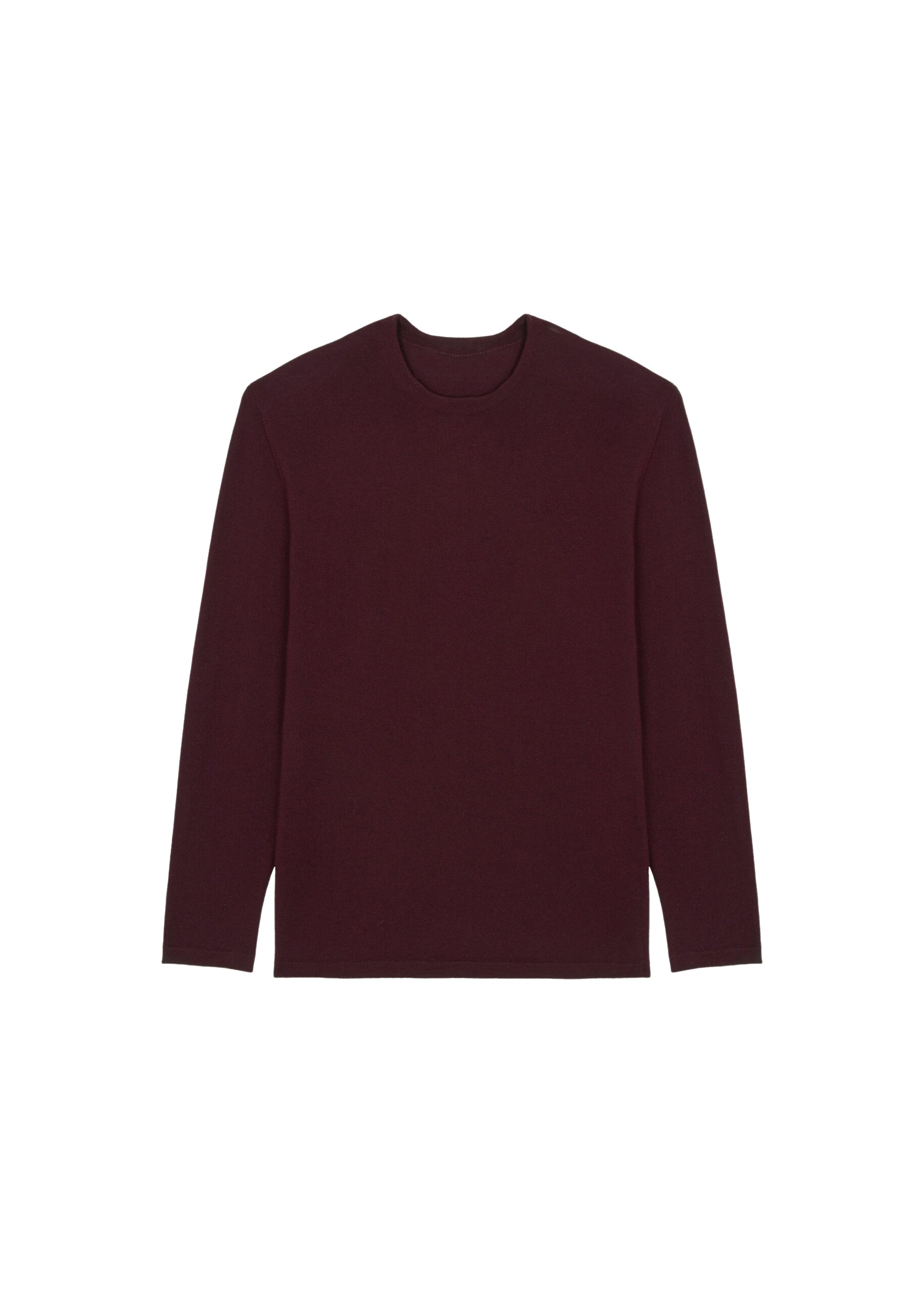 The Frankie Shop Morang Merino Wool Sweater - Burgundy - Oversized Minimalist Knitwear in Red - Shop at Coveti