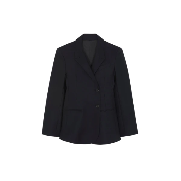 The Frankie Shop Morrison Crossover Blazer - Black - Oversized Minimalist Jackets in Black - Shop at Coveti