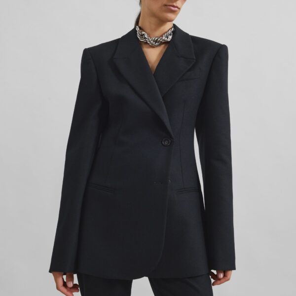 The Frankie Shop Morrison Crossover Blazer - Black - Oversized Minimalist Jackets in Black - Shop at Coveti
