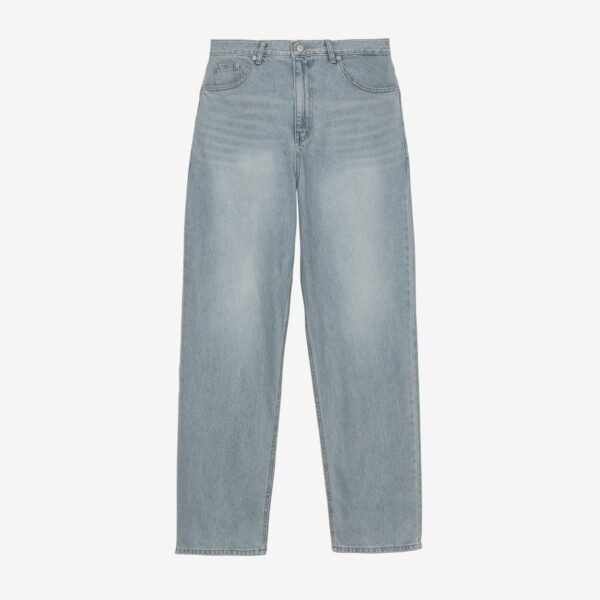 The Frankie Shop Morston Jeans - Light Wash - Oversized Minimalist Pants in Blue - Shop at Coveti