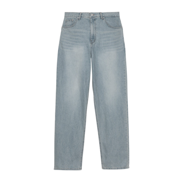 The Frankie Shop Morston Jeans - Light Wash - Oversized Minimalist Pants in Blue - Shop at Coveti