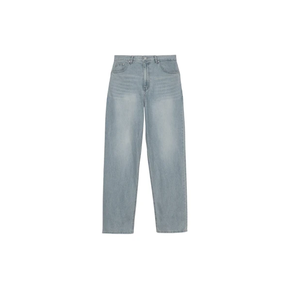 The Frankie Shop Morston Jeans - Light Wash - Oversized Minimalist Pants in Blue - Shop at Coveti