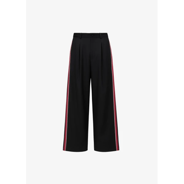 The Frankie Shop Nairn Contrast Stripe Pants – Black, view 9