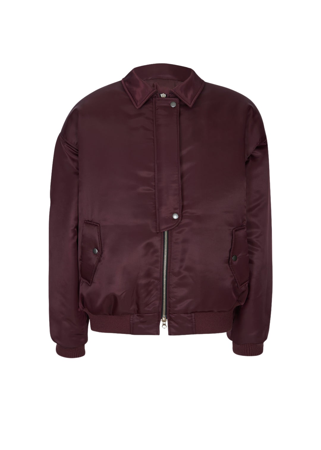 The-Frankie-Shop-Nalden-Padded-Bomber-Jacket-Burgundy-coveti-961062_nobg The Frankie Shop Nalden Padded Bomber Jacket - Burgundy - Oversized Minimalist Jackets in Red - Shop at Coveti