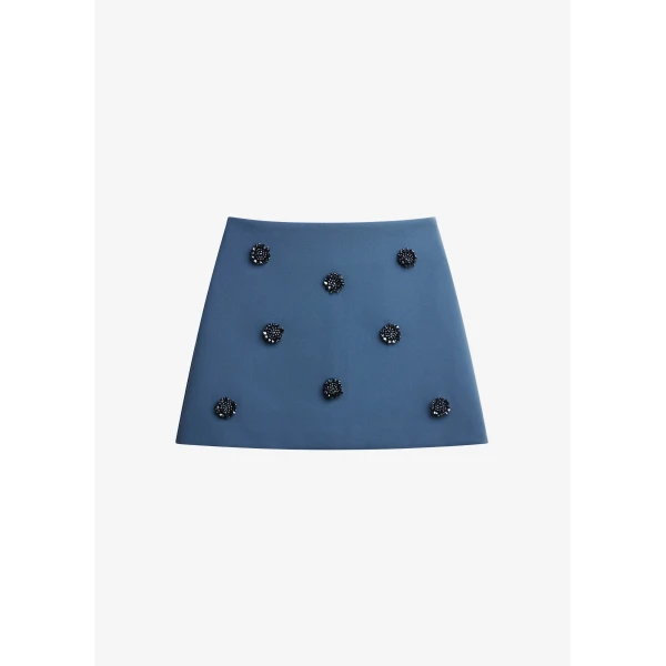 The Frankie Shop Nancy Embellished Mini Skirt – Blue, view 7