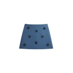 The Frankie Shop Nancy Embellished Mini Skirt - Blue - Oversized Minimalist Skirts in Blue - Shop at Coveti