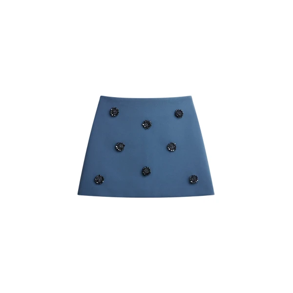 The Frankie Shop Nancy Embellished Mini Skirt – Blue