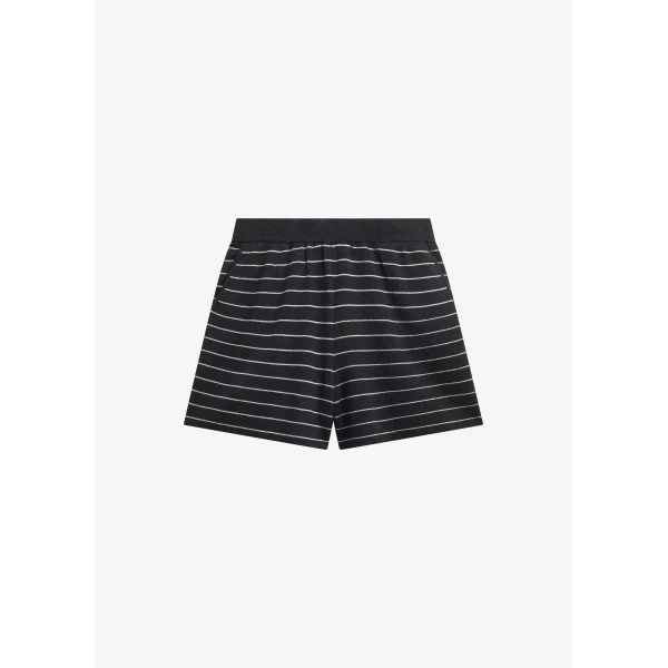 The Frankie Shop Nolma Knit Shorts – Grey/White Stripe, view 9