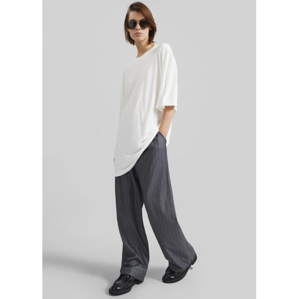 The Frankie Shop Oberon Soft Oversized T-Shirt – White Top, view 3