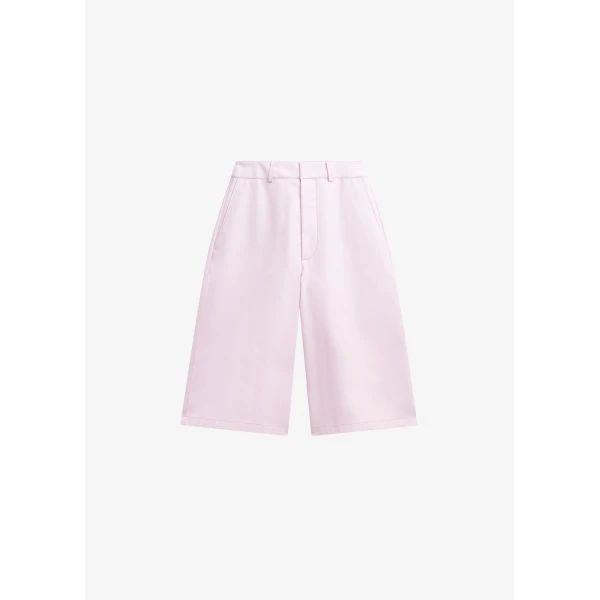 The Frankie Shop Olivia Leather Bermuda Shorts – Faded Pink, view 9