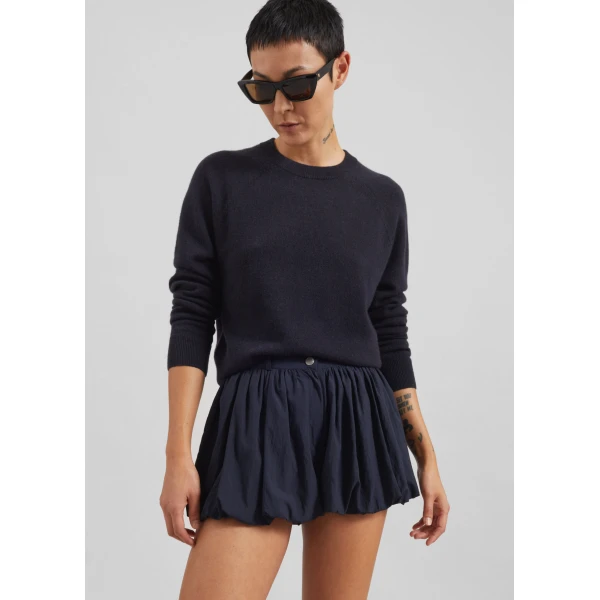 The Frankie Shop Penola Mini Balloon Shorts – Navy, view 6