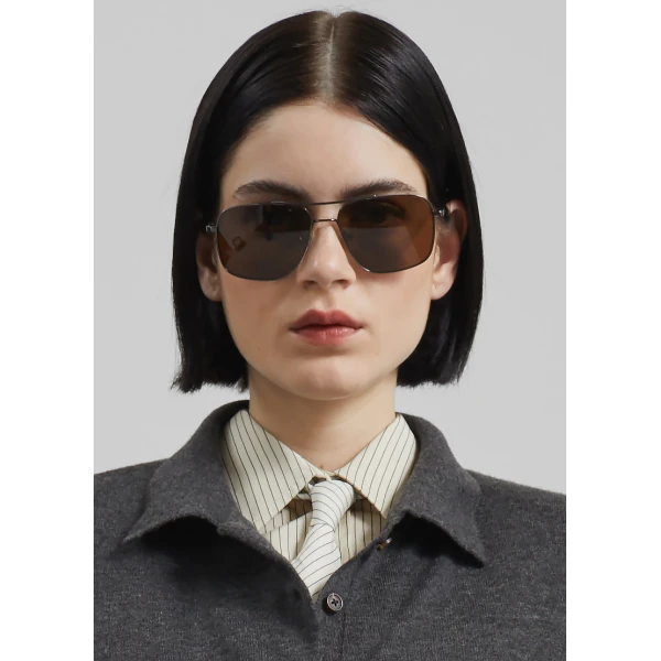 The Frankie Shop Peri Striped Shirt - Ivory/Black - Oversized Minimalist Tops in Black - Shop at Coveti