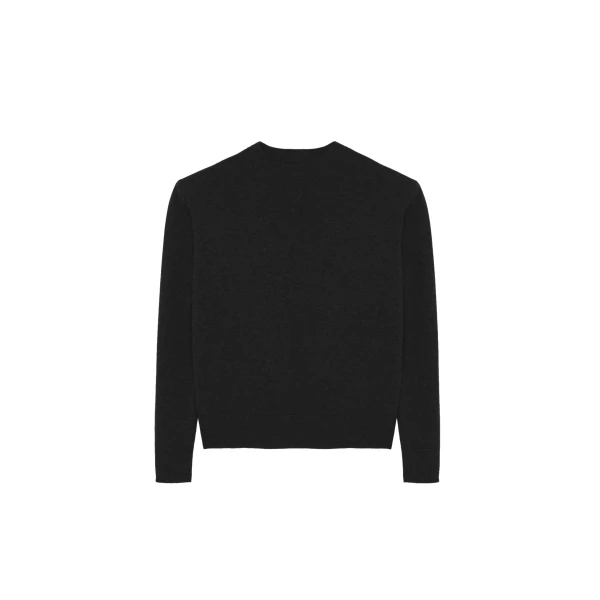 The Frankie Shop Rafaela Padded Knit Sweater - Black - Oversized Minimalist Knitwear in Black - Shop at Coveti
