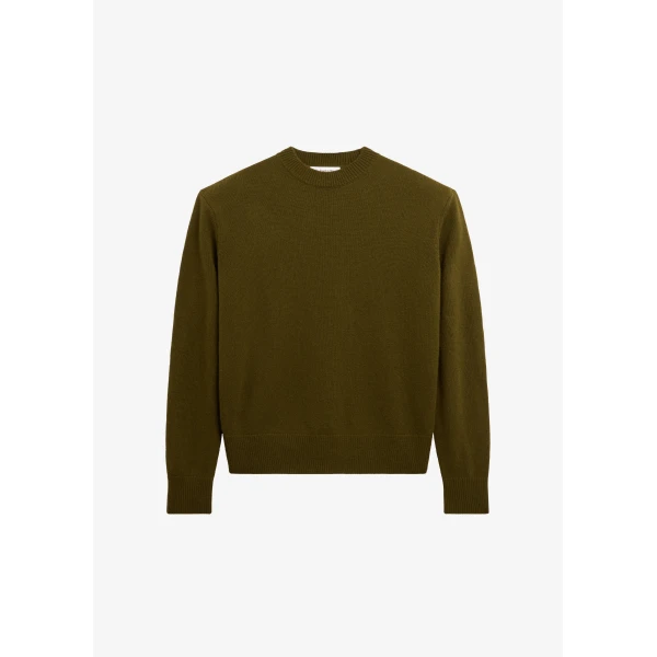 The Frankie Shop Rafaela Padded Knit Sweater – Olive, view 7