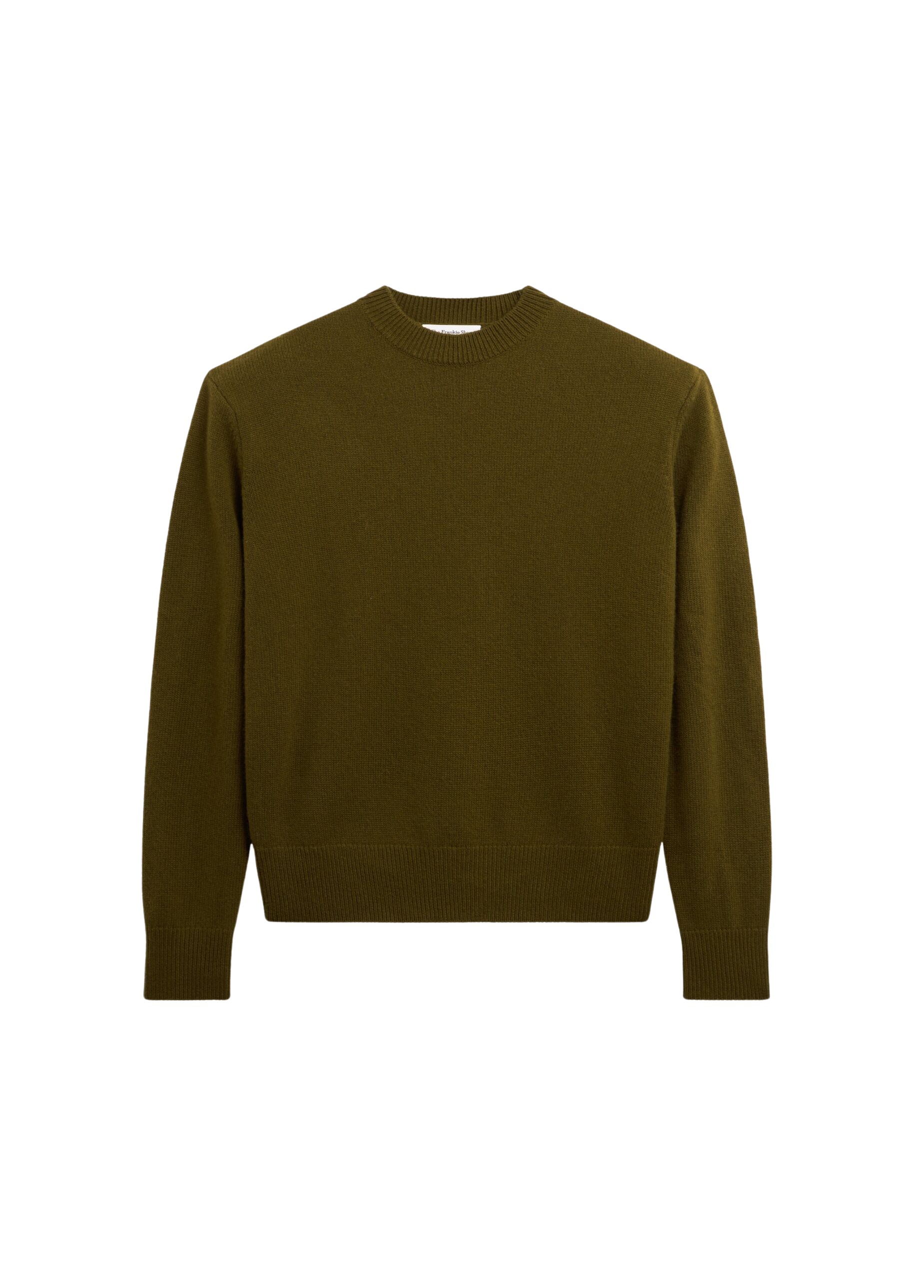 The Frankie Shop Rafaela Padded Knit Sweater - Olive - Oversized Minimalist Knitwear in Green - Shop at Coveti