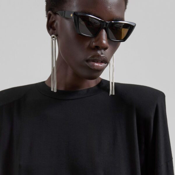 The Frankie Shop Ravvi Soft Padded Top - Black - Oversized Minimalist Tops in Black - Shop at Coveti