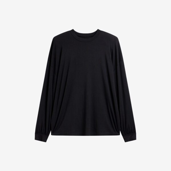 The Frankie Shop Ravvi Soft Padded Top - Black - Oversized Minimalist Tops in Black - Shop at Coveti
