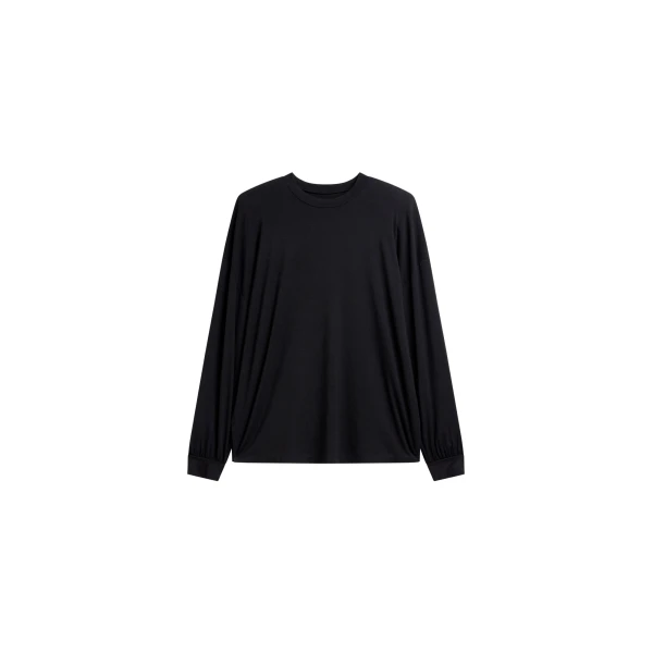 The Frankie Shop Ravvi Soft Padded Top - Black - Oversized Minimalist Tops in Black - Shop at Coveti