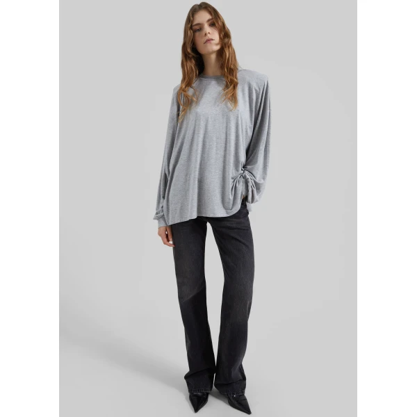 The Frankie Shop Ravvi Soft Padded Top – Grey, view 3