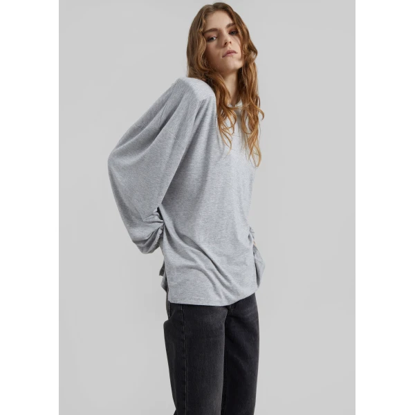 The Frankie Shop Ravvi Soft Padded Top – Grey, view 4