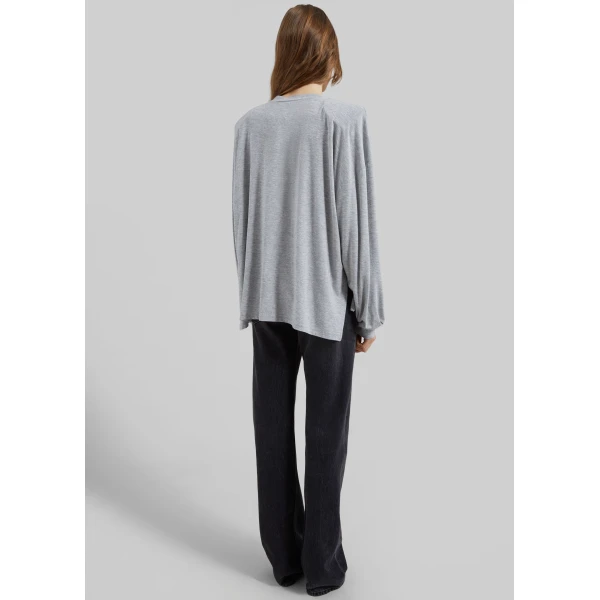 The Frankie Shop Ravvi Soft Padded Top – Grey, view 6