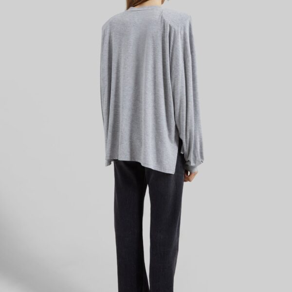 The Frankie Shop Ravvi Soft Padded Top - Grey - Oversized Minimalist Tops in Grey - Shop at Coveti
