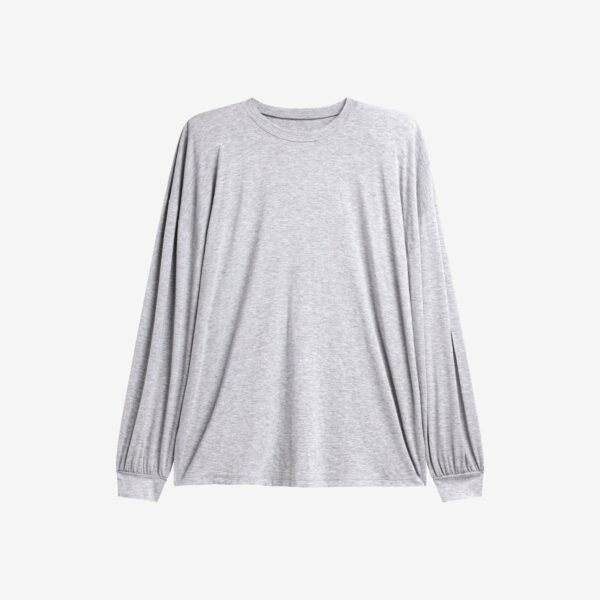The Frankie Shop Ravvi Soft Padded Top - Grey - Oversized Minimalist Tops in Grey - Shop at Coveti