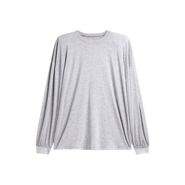 The Frankie Shop Ravvi Soft Padded Top - Grey - Oversized Minimalist Tops in Grey - Shop at Coveti