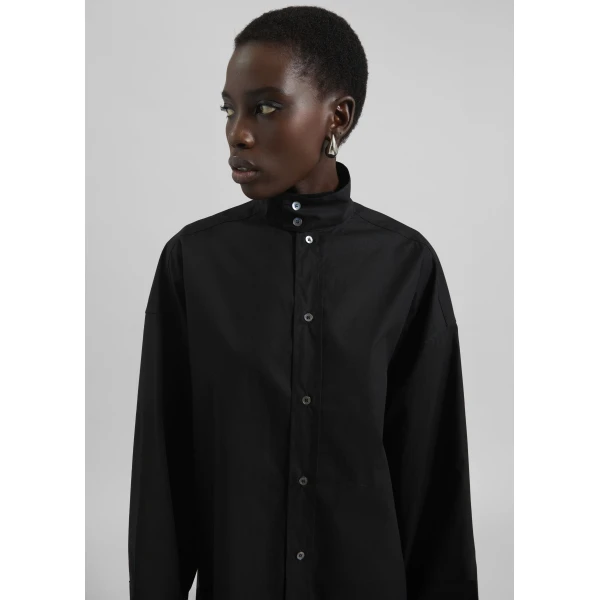 The Frankie Shop Riken Oversized Shirt – Black, view 6
