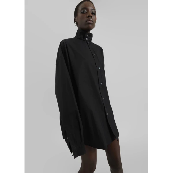 The Frankie Shop Riken Oversized Shirt – Black, view 7