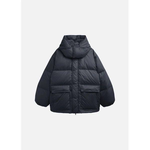 The Frankie Shop Riom Hooded Puffer Jacket – Black, view 8