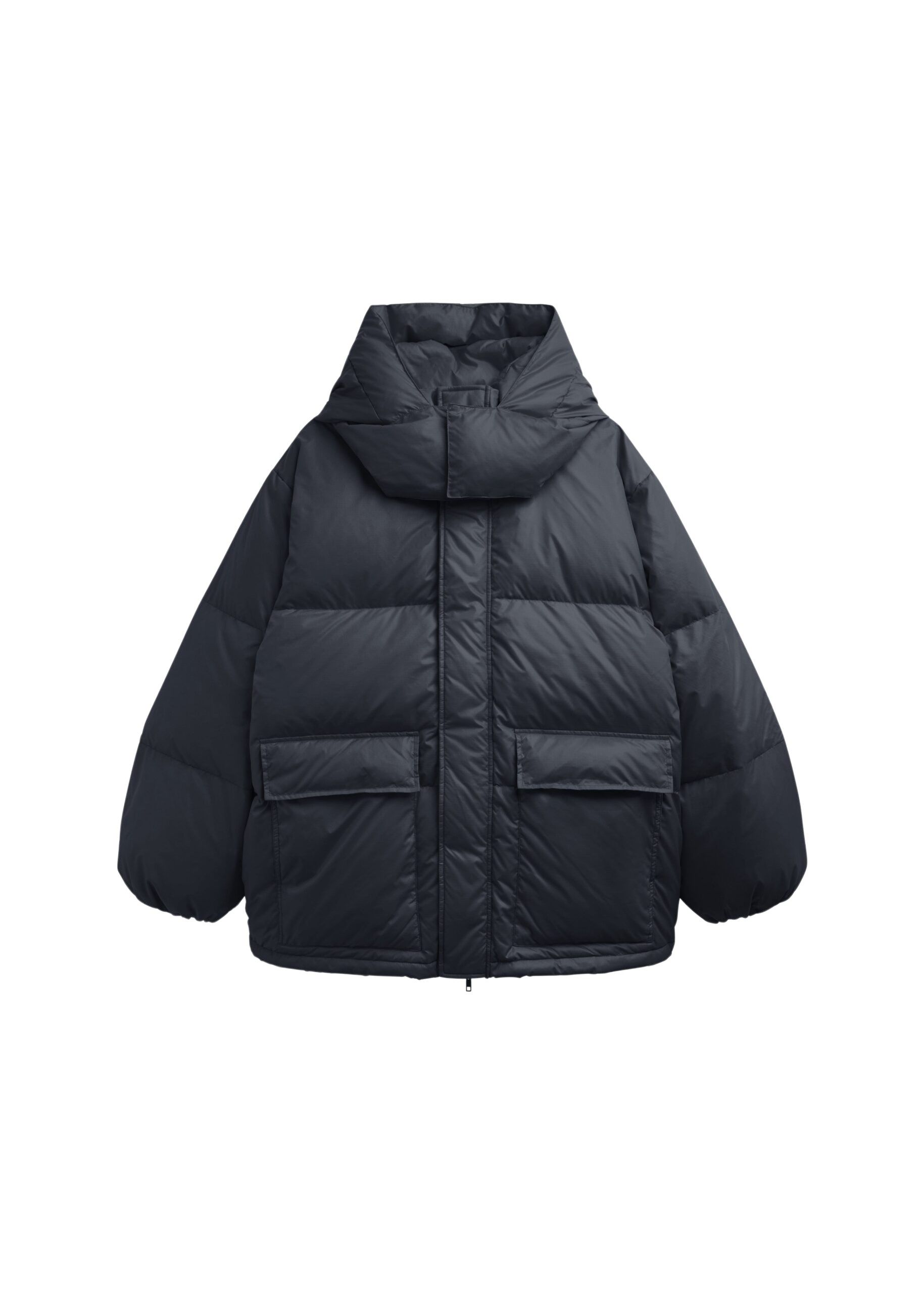 The Frankie Shop Riom Hooded Puffer Jacket – Black