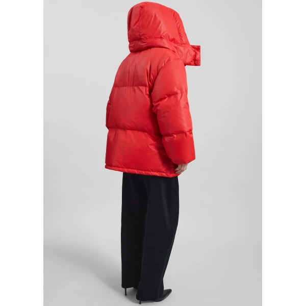 The Frankie Shop Riom Hooded Puffer Jacket – Red, view 8