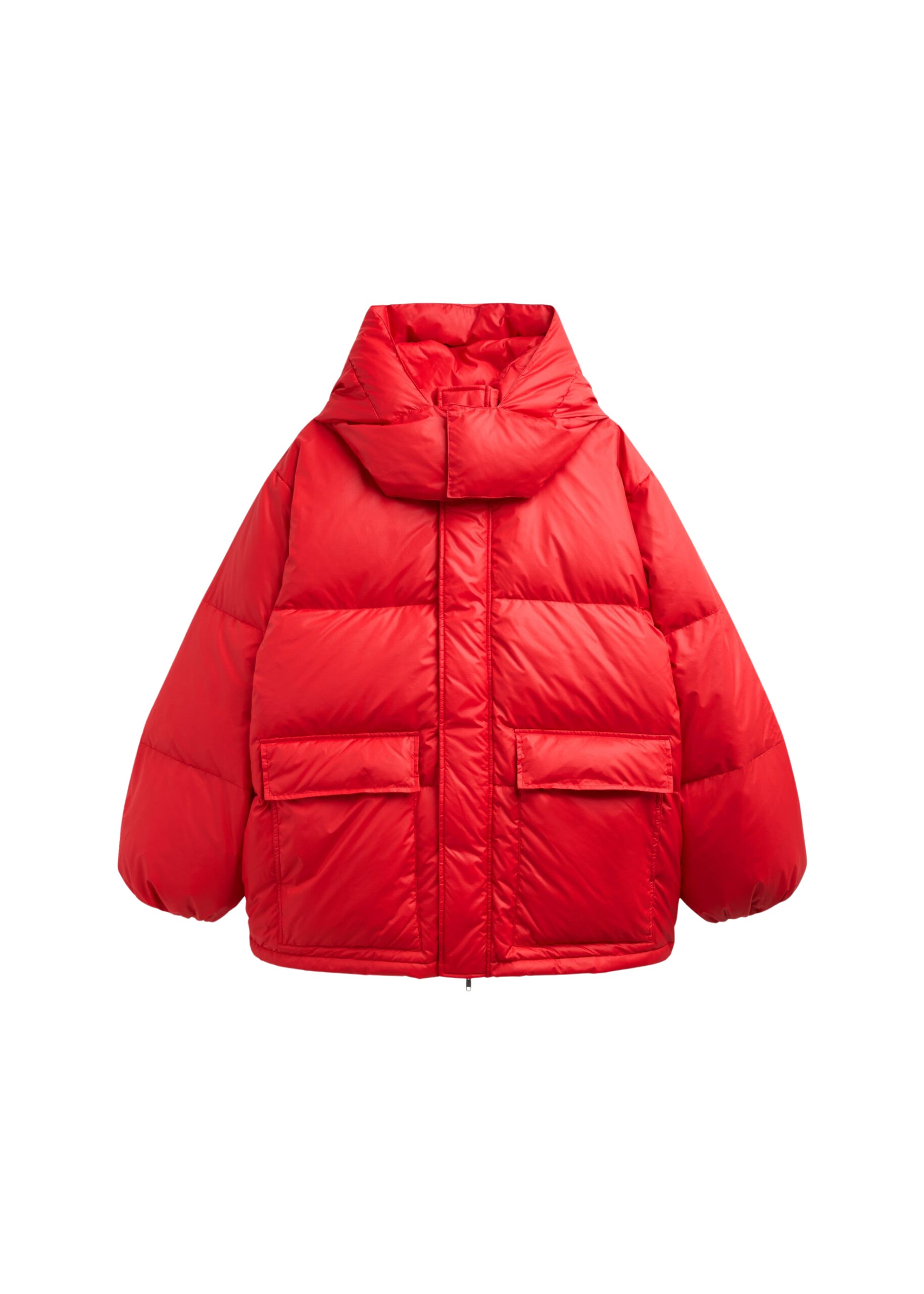 The Frankie Shop Riom Hooded Puffer Jacket – Red