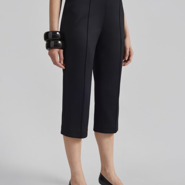 The Frankie Shop Rivoli Capri Pants - Black - Oversized Minimalist Pants in Black - Shop at Coveti