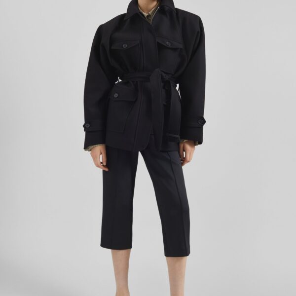 The Frankie Shop Rivoli Capri Pants - Black - Oversized Minimalist Pants in Black - Shop at Coveti